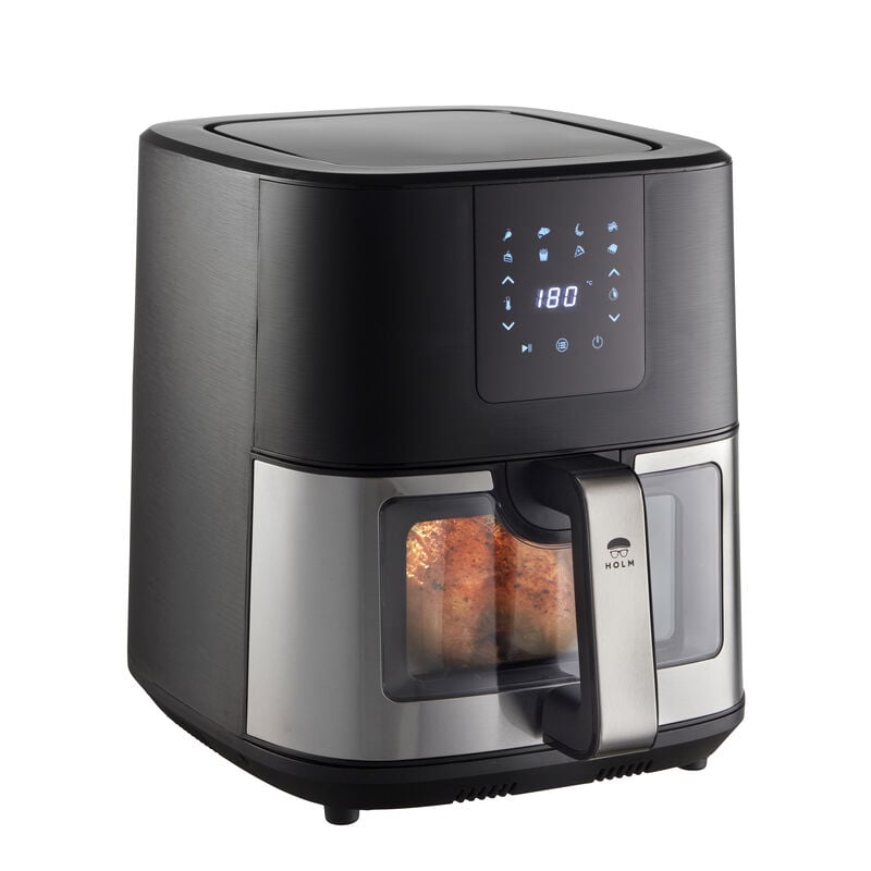 

HOLM Airfryer med vindue 9 L, 1700 watt i sort